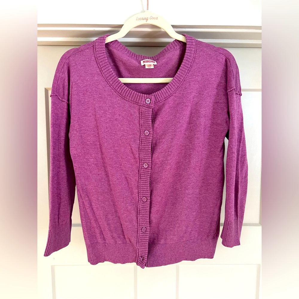 Mossimo Supply Co., Medium, plum colored cardigan.
